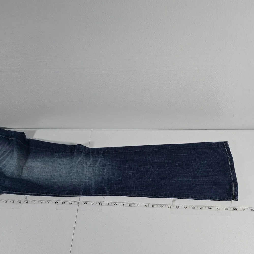 BKE Payton Bootcut Jeans Womens 27L Dark Wash Whiskered Denim 12614‎